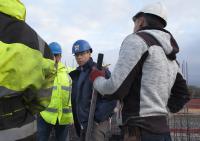 bouwplaats: stort 2e verdiepingsvloer met pomp