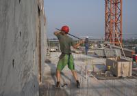 bouwplaats: constructie 7e verdieping, dag 2